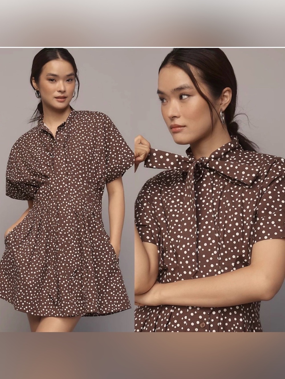 Exquise The Tobie Tie-Neck Shirt Dress